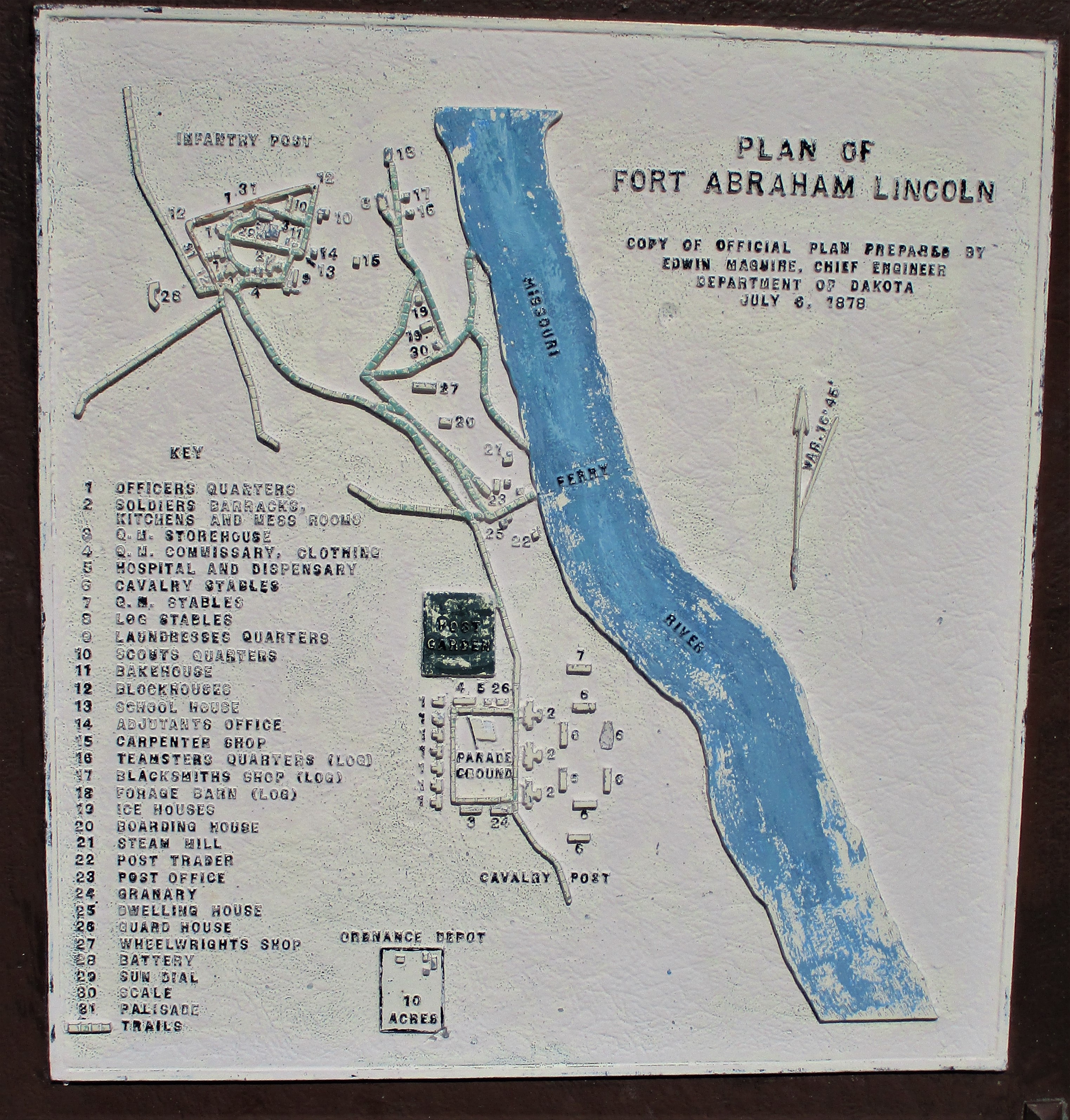 Fort Abraham Lincoln map